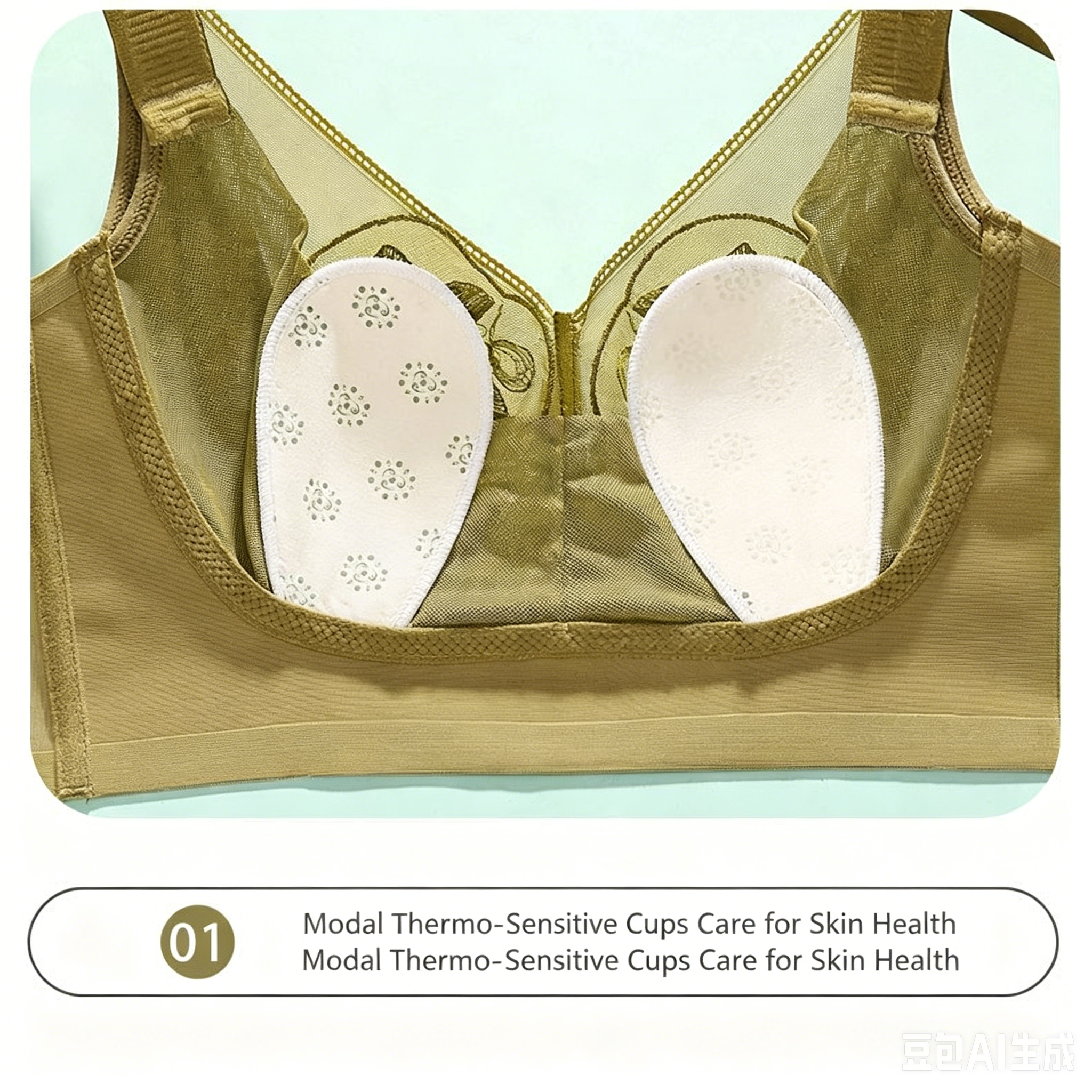 Ultra-Thin Bunny Ear Cup Minimizer Bra, Summer Seamless 3/4 Coverage Wireless Bra for Women - Underarm Support, Anti-Sagging, Lightly Lined, 4-Hook Back Closure - Image 3