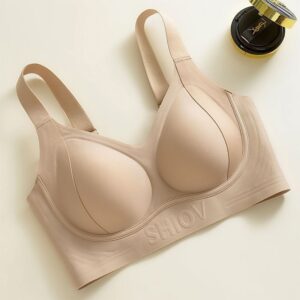Seamless Invisible Plus Size Support Bra for Women - Push-Up Side Smoothing, Anti-Sagging Lightweight Wireless Bra